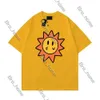 2024 Designer DrawDrew Thirt Tshirt T -Summer Women and Men Luxury Casual Fashion Venilate Smiley Sunni di stampa Brand Modello Shortwear Shortwear Shortwear Shortwear 645