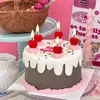 Candles Cherry Birthday Cake Candle Party Decoration Love Little Cherry Cake Decoration Creative Childrens Cartoon Candle d240429