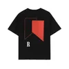 Modet Rhuder Brand Designer Clothes Meichao Märke Formula Classic Sunset Print Kort ärm Tshirt för män tee high street trendig med 1: 1 logotyp