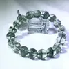 Coppia di cristalli fantasma di Strand Green Crystal Bracciale in perline Meditazione Yoga Meditazione Canno di perline naturali Accessori per gioielli naturali