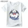 T-shirts garçons / filles Hébergement de la vieille école Puft Cartoon Pattern Childrens Top Baby Ghost Funny T-shirtl2404