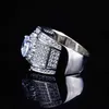 Echter 18k Gold -Verlobungsring für Männer Luxus Voll gepflastertes Diamant 1 8 K Elegant einfache weibliche Schmuckring -Ringe 240422
