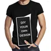 T-shirts masculins hx t-shirts coton diy 3d imprimer la marque blanche logo / conception d'image pliant personnalisé xs-7xl