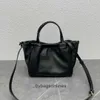 High end Designer bags for women Celli New CABAS Grained Cow Leather Drawstring Tote Black Shoulder Bag original 1:1 with real logo and box