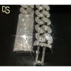 Luxur Hop Hop 18in 20in S925 Silver plaqué VVS Collier Moisanite Men Iced Out Cuban Link ChainDesigner Bijoux