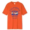 Mäns T-shirts California Malibu Beach Bum Prints Tryck Kläder Män överdimensionerad T-shirt Summer Bekväm Casual T-shirt Bomull T-shirt Y240429