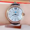 Unisex wijzerplaten automatisch werken horloges Carter Blue Ballon 18K Rose Gold Diamond Mechanical Watch Womens We902028