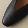 Scarpe eleganti più taglia 34-42 Pompe da donna Pompe vere in pelle vera a apertura apresentale da 4 cm a basso tallone a basso taccola casual femmina ol stile morbido comodo confortevole