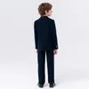 Abitaggio per bambini adolescenti Boy Gentleman Suit per piccolo vestito da giro per giletmot Fotografia abito per esibizione per esibizione per pianoforte (camicia + giacca + gilet + pantaloni + papillon + spilla)