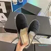 Fisherman Schuhe Frau gesteppt Espadrilles Pantoffeln gesteppt Flats Slide Women Oxfords Tories Sandal -Doppel -Turnschuhe Femme Designer -Ladung