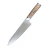 Couteau professionnel Damas Steel Chef Couteau de cuisine Damas avec boîte cadeau