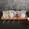 Opslagflessen Sesamfles met deksel Zoutorganisator Spice Shaker Jars Pepper Sugar Box Turing Boxes Curfiment Container