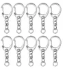 100st Key Ring Key Chain DSNAP Hook Split KeyChain Parts Ring Hardware With 8mm Open Jump and Connector1975502