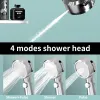 Set High Pressure Handheld Bathroom Shower Head Water Saving Showerhead Pressurized Adjustable Spray Led Digital Temperature Display