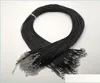 Łańcuchy czarne 2mm woskowe liny homar łańcuchy Zasiłek Naszyjnik Smulda biżuteria sznur