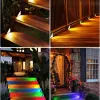 Decoraties Zonne -lichten Outdoor Warm+RGB Solar Trap Licht Decoratief voor Garden Waterdichte Solar Powered LED Buitenverlichting Hek Licht