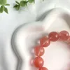 Strand Natural Crystal Watermelon Red 16 mm okrągła bransoletka dla dziewczyny