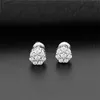 Hip Hop Luxury Jewelry Classic S925 Silver Silver Vermeil Moisanite Oreille d'oreille Iced Out VVS Diamond Cluster Gross d'oreilles