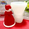Candles Christmas Princess Model Silicone Mold for Gypsum Chocolate Soap Candle Mold 3d Handmade Form Fondant Cake Decorating Tools