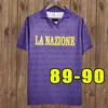 Retro Fiorentina piłka nożna Batistatuta Rui Costa Home Football Shirt Camisas de Futebol Vintage Classic 84 85 89 90 91 92 93 94 95