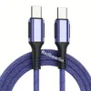 60 Вт 1M 2M 3M быстро зарядка сплав с сплавом USB C TO USB-C Кабель PD для Samsung Galaxy S20 S23 S24 Примечание 20 HTC LG Android Phone-15 15pro