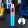 Hight Quality En forme de stylo rechargeable Single Jet Spit Gun Fire Fireproofroproof Blue Flame Torch Cigars Light