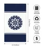 Nordic Dark Blue Nautical Series Compass Haushalt Badezimmer Handtuch El Handtuch Badezimmer Mikrofasel Handtuch 40*70 kann angepasst werden 240415