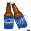 Feestdecoratie 2024 Trump blikjes houder 12 oz neopreen 330 ml bier fles mouw drop levering home tuin feestelijke benodigdheden evenement dhezp