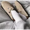 Designer Bostons sottons sabottes slippers lik plate fashion été diaporne de cuir en cuir préféré chaussures décontractées chaussures femmes hommes taille 35-45