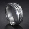 Anéis de casamento punk 8mm moda de aço inoxidável anéis para homens pretos dourados de engrenagem fosca banda de noivado de casamento unissex jóias homens presentes