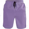 Pantaloncini da uomo Pure Purple Beach Summer Swim Trunks Sports che corre in costume da bagno con fodera e tasca