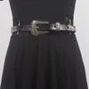 Cinture pista da donna in pista vintage vera vera pelle cummerbunds abito femminile corsetti decorazioni in cintura larga cintura r196