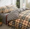 Hot selling 4pcs/set 1.5m/2m size plant cashmere duvet cover duvet cover fashion pillowcases comforter set covers 0429