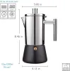 Наборы 300/500 мл 304 из нержавеющей стали кофе Geyser Maker Tove Top Плита Espresso Moka Pot Итальянский кофейный хит Хин