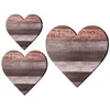 Figurines décoratives 3 PCS PRENDE PRENDE PENDANT DÉCOR MUR MURS DÉCORATIONS simples en forme de coeur pour les amoureux de la plaque en bois maison
