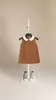 Neue Frühlings- und Herbst -Kinder -Prinzessin Kleid Baumwolle Doppelte Schicht Einfache Atmosphäre Mikro elastisches weiches Mädchenkleid