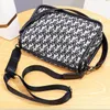 Wholesale women shoulder bag soft and light letter jacquard fashion messenger bag daily Joker black color matching leather handbag personality Joker backpack 881#