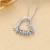 Colliers de pendentif nom personnalisé et pierre de naissance en métal en forme de coeur en forme de coeur collier PVD PVD avec charme de pierre CZ utilisée pour les bijoux de la fête des mères Giftswx