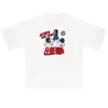 メンズTシャツファッショナブルな韓国のカジュアルプリント漫画メンズTシャツY2Kパーソナライズされたコットンストリートヒップホップカップル半袖Topl2404