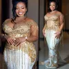 Aso ebi blanc sirène d'août robe de bal en dentelle en dentelle sexy soirée de soirée formelle deuxième réception d'anniversaire de fiançailles robes robes robe de soirée zj096 es