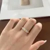 Band Rings Knobspin D VVS1 Moissanite Rfor Woman Engagement Weddjewely med GRA 925 Sterlsliver Plated White Gold Eternity Band J240429