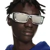 Solglasögon nya män mode y2k kvinnor cyberpunk solglasögon vintage manlig rektangel UV -skyddsglasögon UV400 GAFAS H240429