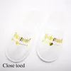 Slippers 1 paire d'équipe épouse pour Bachelorette Party Supplies Bridal Shower Po Props Decoration de mariage DÉCORATION DES BRIDES