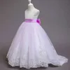 Vestidos de menina adolescentes meninas adolescentes bordadas com a princesa festa vestidos de cauda de crianças crianças elegantes chirstmas casamentos vestidos roupas