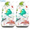 Couvertures de siège d'auto Dinosaure Print Print Fit Universal For Cars Trucks SUV ou Van Auto Cover Protector 2 PCS