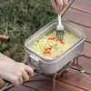 Bento Boîtes Boîte à lunch en aluminium extérieur Camping and Cooking Tool Old Fashiond Aluminium Chiled Table Varelle Picnic Portable Sware