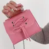 Drawschnell Xiuya kleine rosa Damen Umhängetaschen Ketten Designer Mode koreanische Handtasche lässig Bogen süße süße weibliche Münze Geldbörse