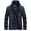 Heren Spring Fashion Denim Jacket Militaire jeans jas topkwaliteit merk mannelijke winter bommenwerper outsear lagen plus size 4xl 240415