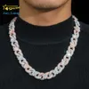 Nouveau design Prix en gros Sterling Sier 15 mm Collier Iced Out VVS MISSANITE HIP HOP BIJOURS DIAMAND CUBAN LINK CUBAN