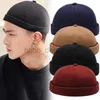 Beanie/Skull Caps Fashion Vintage Beanie Hats Men Women Spring Autumn Landlord Hat Streetwear Hip Hop Brimless Hat Cotton Docker Cap Wholesale d240429